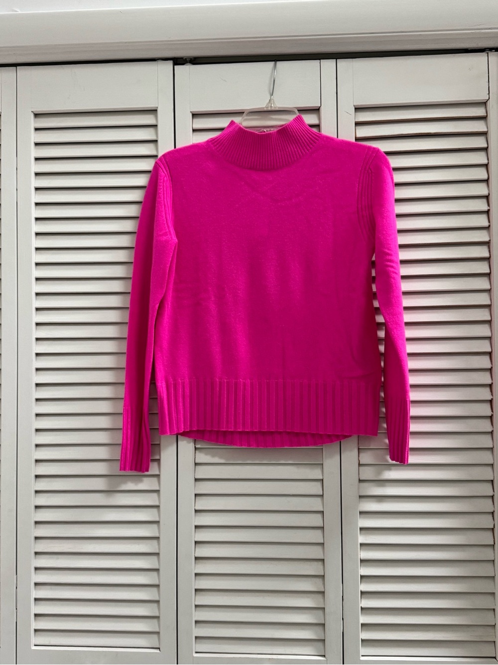 J.Crew 100% Cashmere Mockneck Sweater Pink XXS